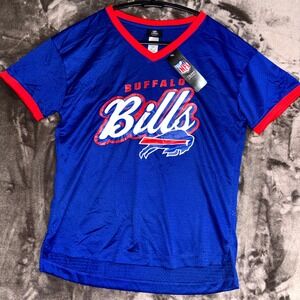 Buffalo Bills Jersey Girls Medium 7/9 Blue Red NFL Team Apparel Football Team